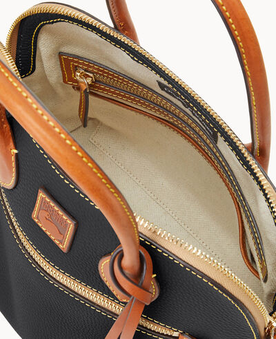 Pebble Grain Domed Satchel