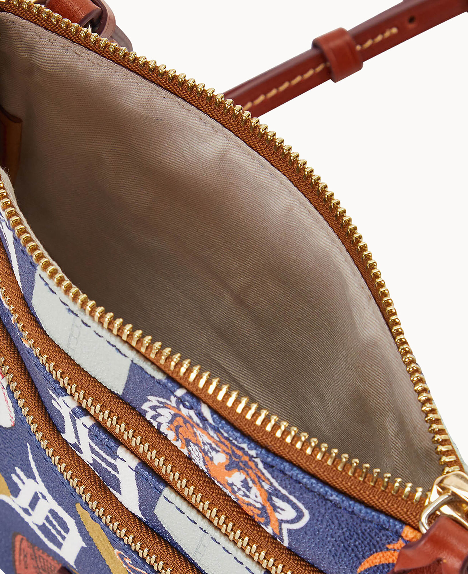 Dooney Bourke MLB Tigers North South Triple Zip Crossbody