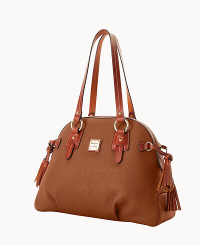 Pebble Grain Domed Satchel