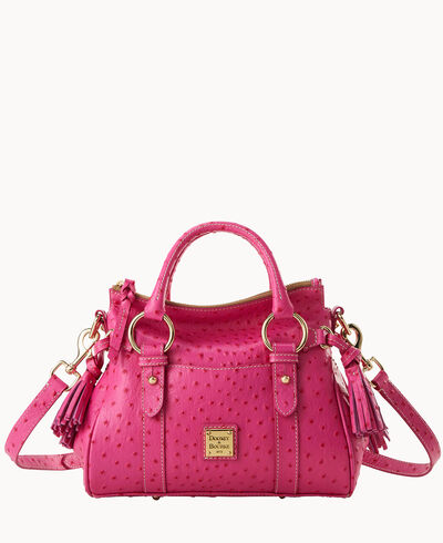 Ostrich Satchel With Pocket