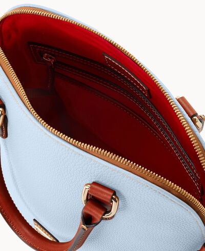 Pebble Grain Domed Satchel