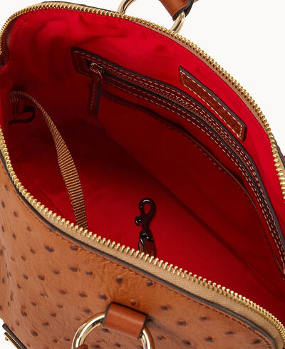 Ostrich Domed Satchel