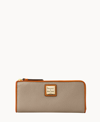 Pebble Grain Zip Clutch