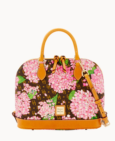 Signature Hydrangea Zip Zip Satchel