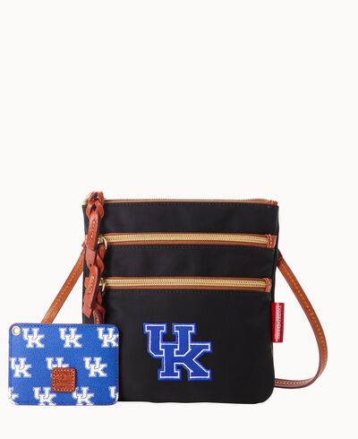 Collegiate University of Kentucky North South Triple Zip w ID Holder