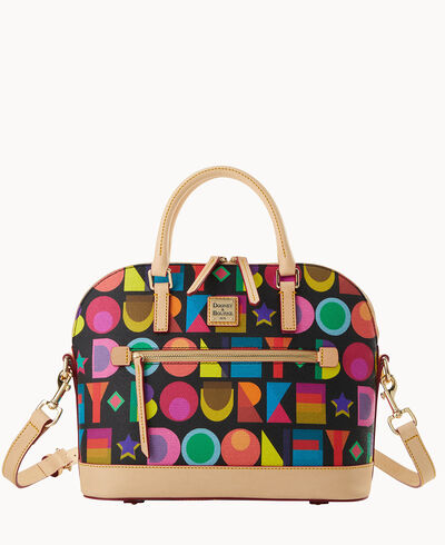 Art Deco Domed Zip Satchel