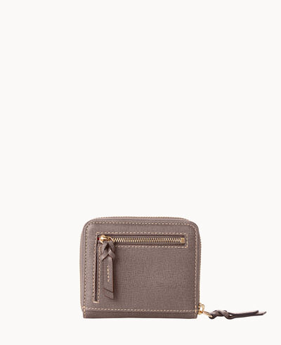 Saffiano Small Zip Around Wallet