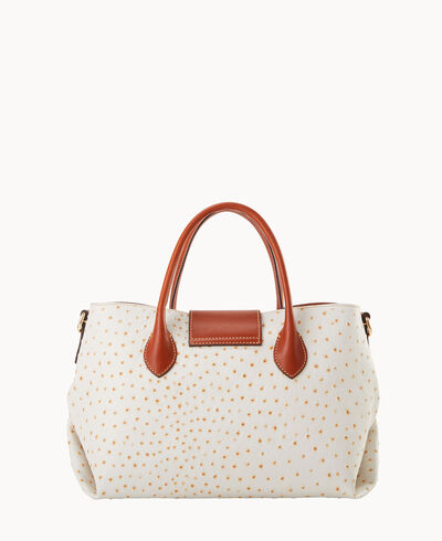 Ostrich Turnlock Handle Tote 30