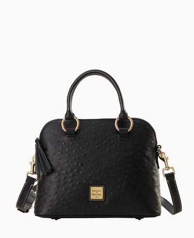 Ostrich Domed Satchel