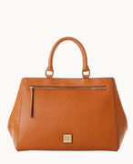 Saffiano Zip Satchel