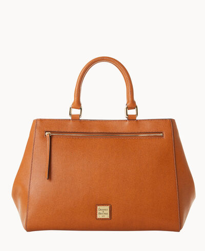 Saffiano Zip Satchel