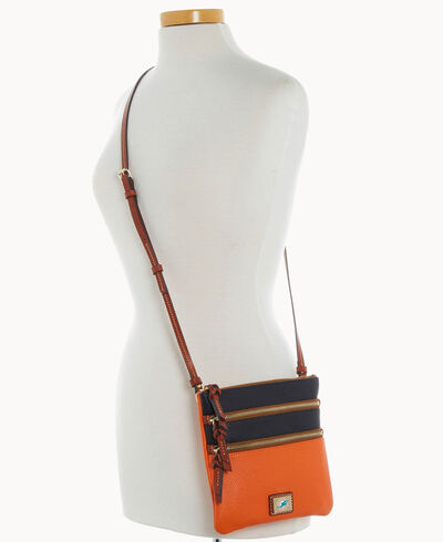 NFL Dolphins Triple Zip Crossbody