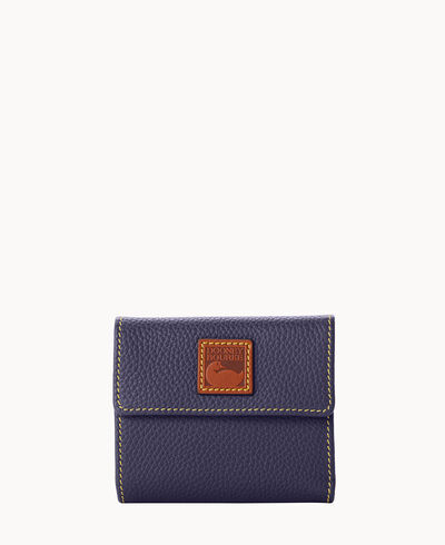 Pebble Grain Small Flap Credit Card Wallet