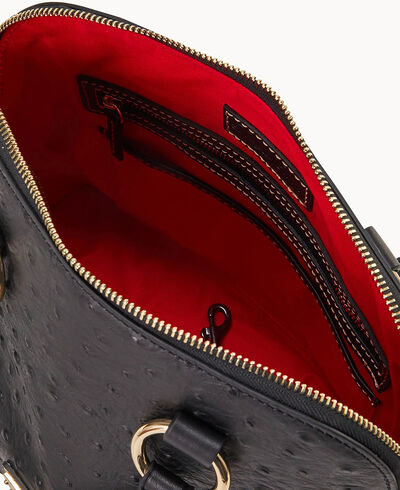 Ostrich Domed Satchel