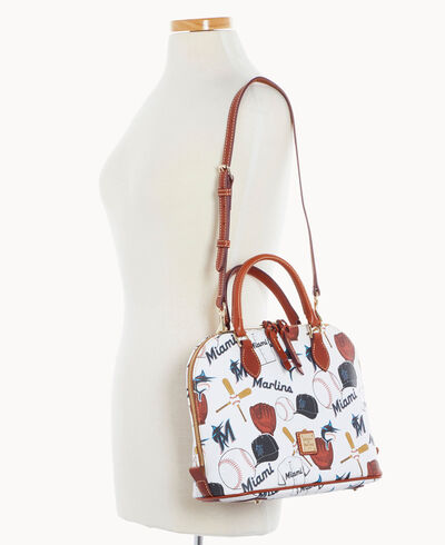 MLB Marlins Zip Zip Satchel