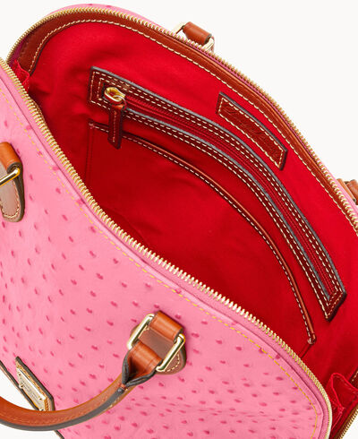 Ostrich Zip Zip Satchel