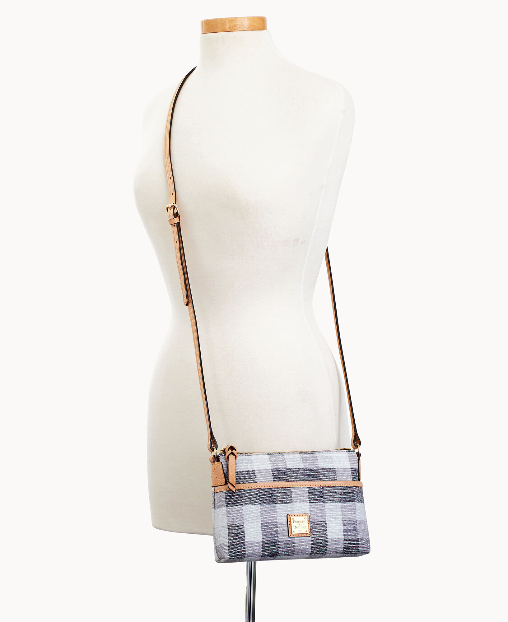 Dooney Bourke Quadretto Check Ginger Crossbody