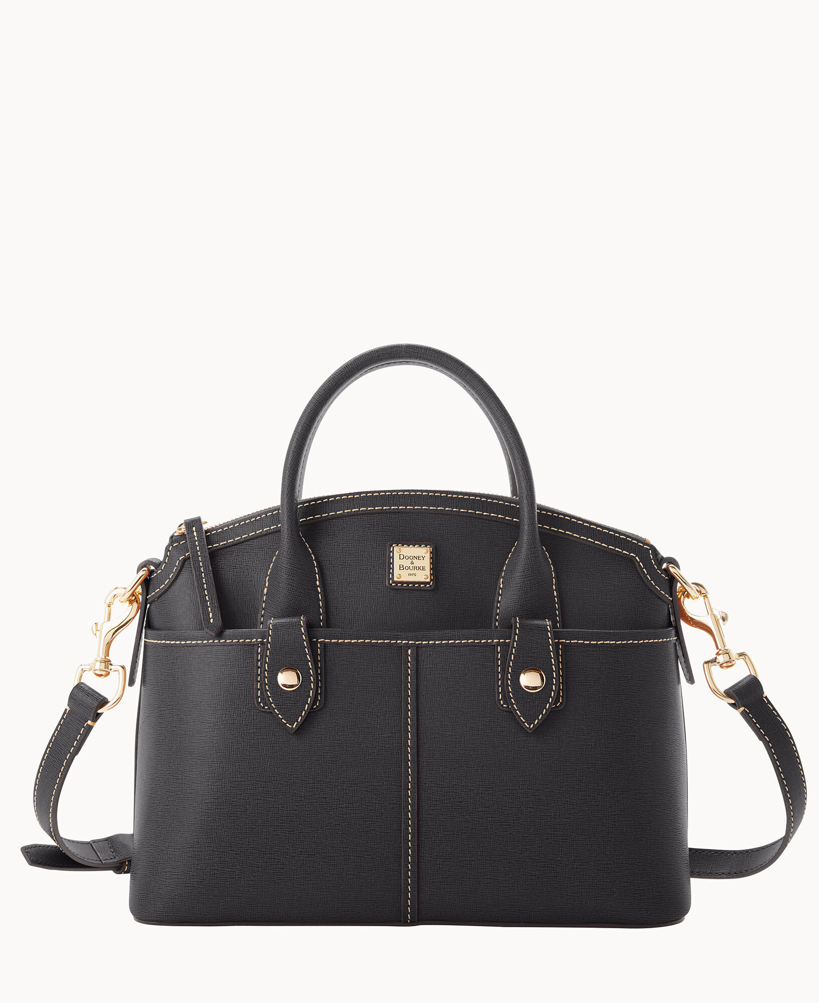 Saffiano mini domed zip satchel discount
