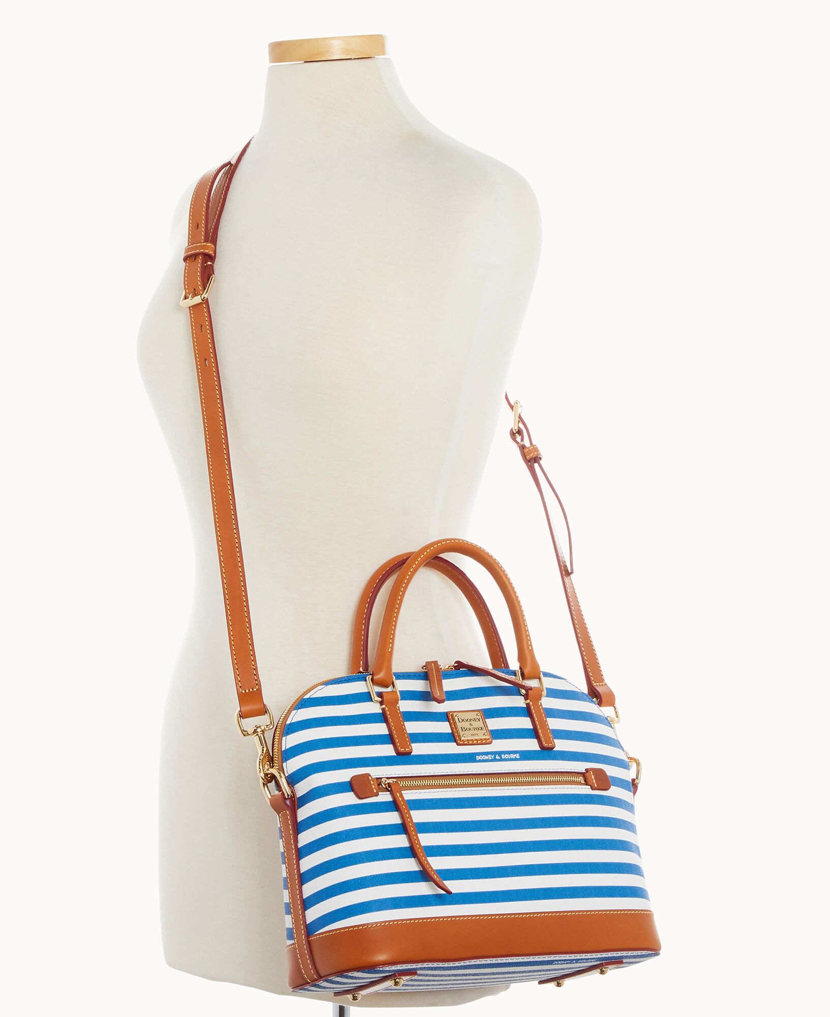 Sullivan Coated Cotton Domed Zip Satchel