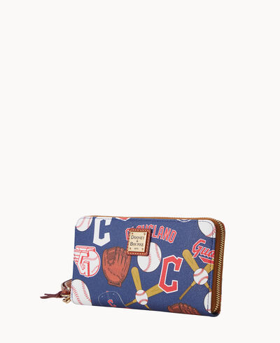 MLB Guardians Large Zip Around Wristlet