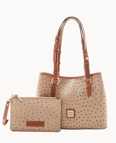 Ostrich Small Briana with Pouch