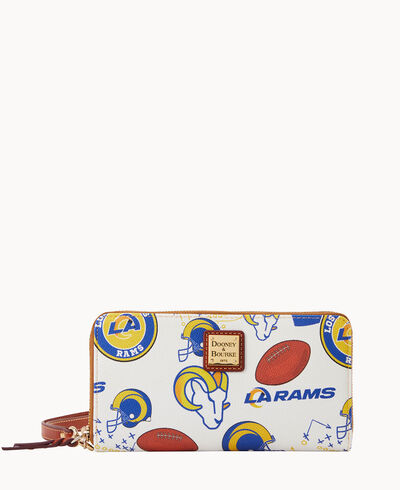 NFL Rams Large Zip Around Wristlet