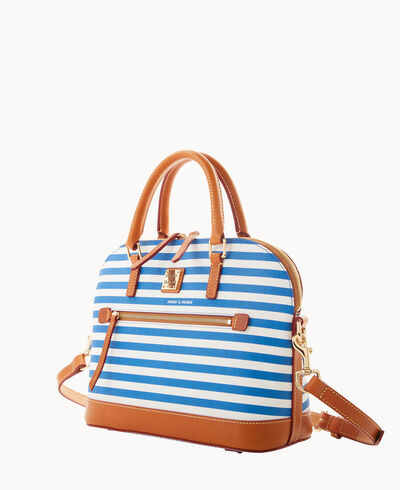 Sullivan Coated Cotton Domed Zip Satchel