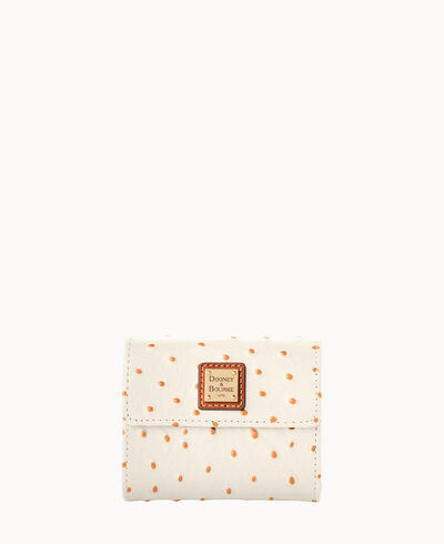 Ostrich Small Flap Wallet