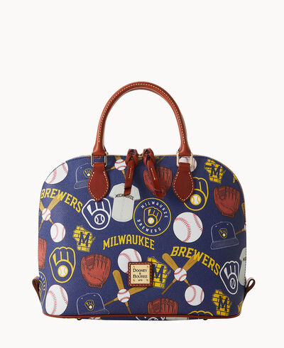 MLB Brewers Zip Zip Satchel