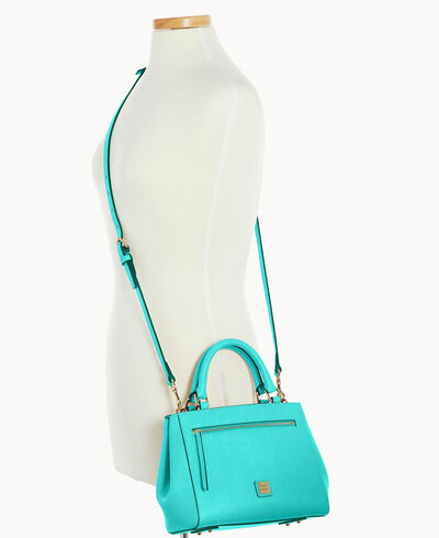 Saffiano Small Zip Satchel