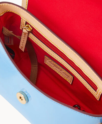 Patent Crossbody Saddle Bag