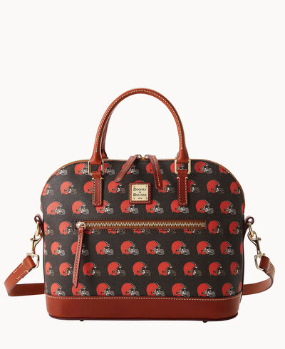 NFL Browns Domed Zip Satchel