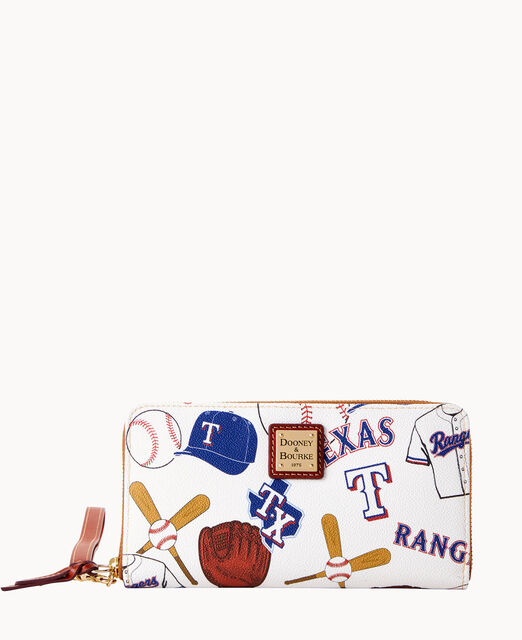 MLB Rangers Large Zip Around Wristlet