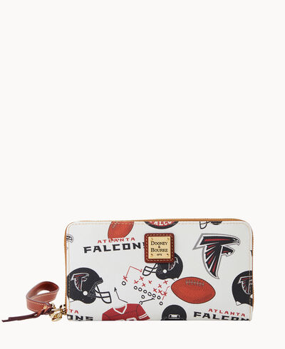 NFL Falcons Large Zip Around Wristlet