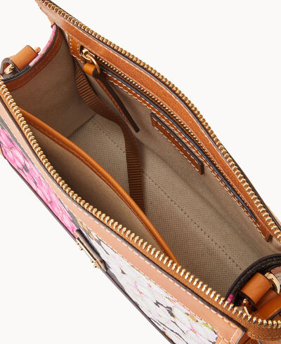 Hydrangea Monogram Zip Crossbody