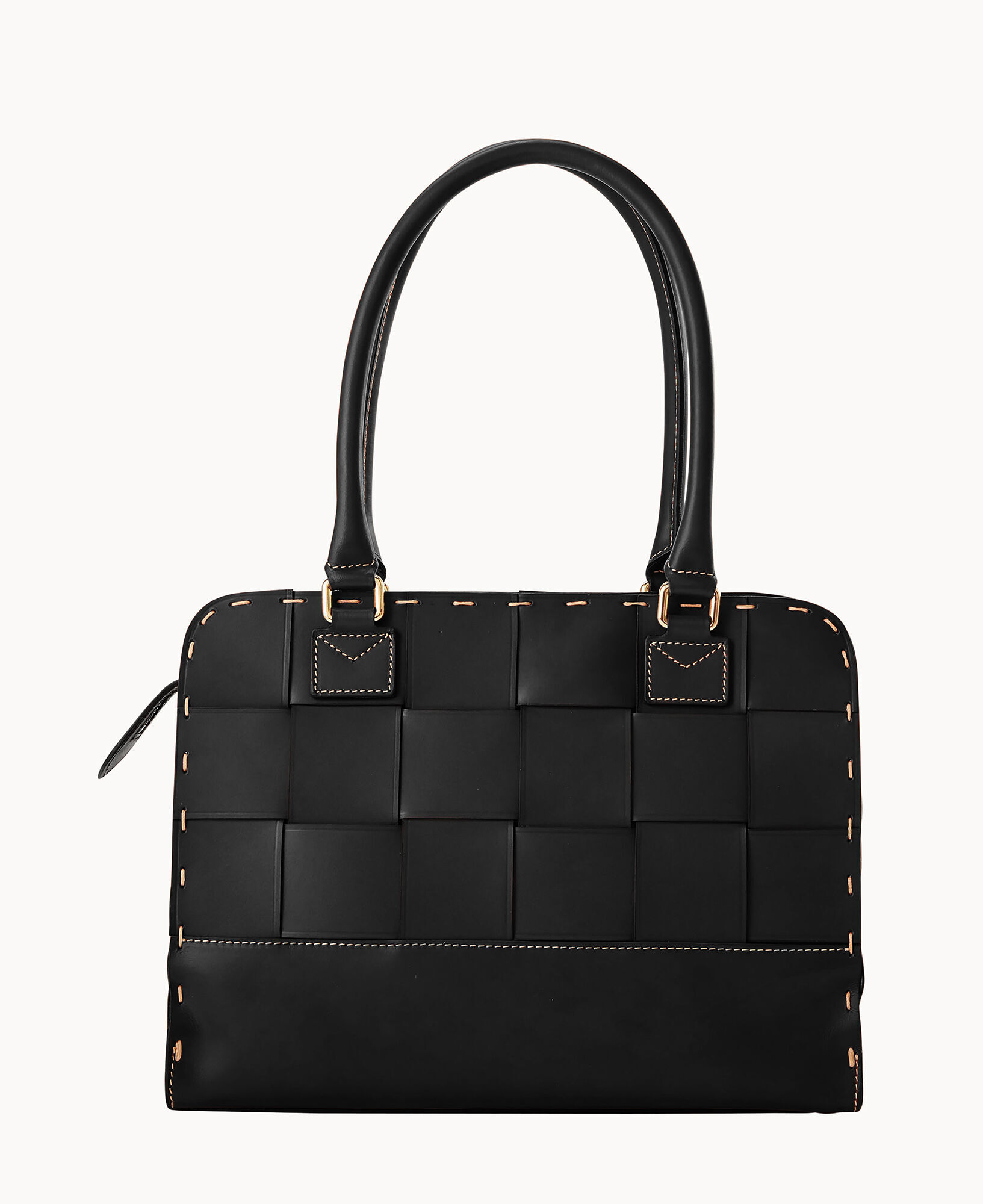 Dooney & Bourke Ostrich Large Logo Lock Tote