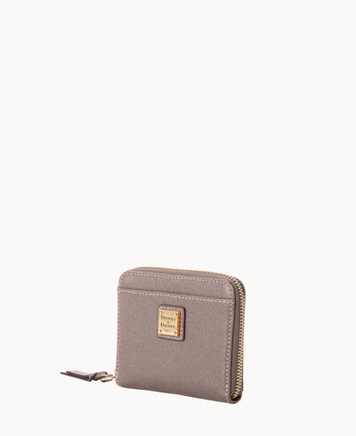 Saffiano Small Zip Around Wallet