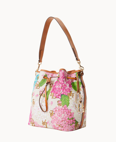 Hydrangea Monogram Drawstring