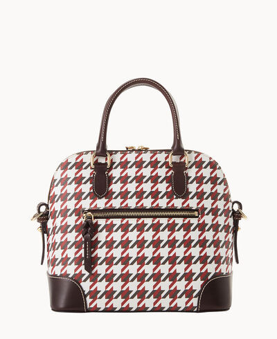 Houndstooth Domed Satchel