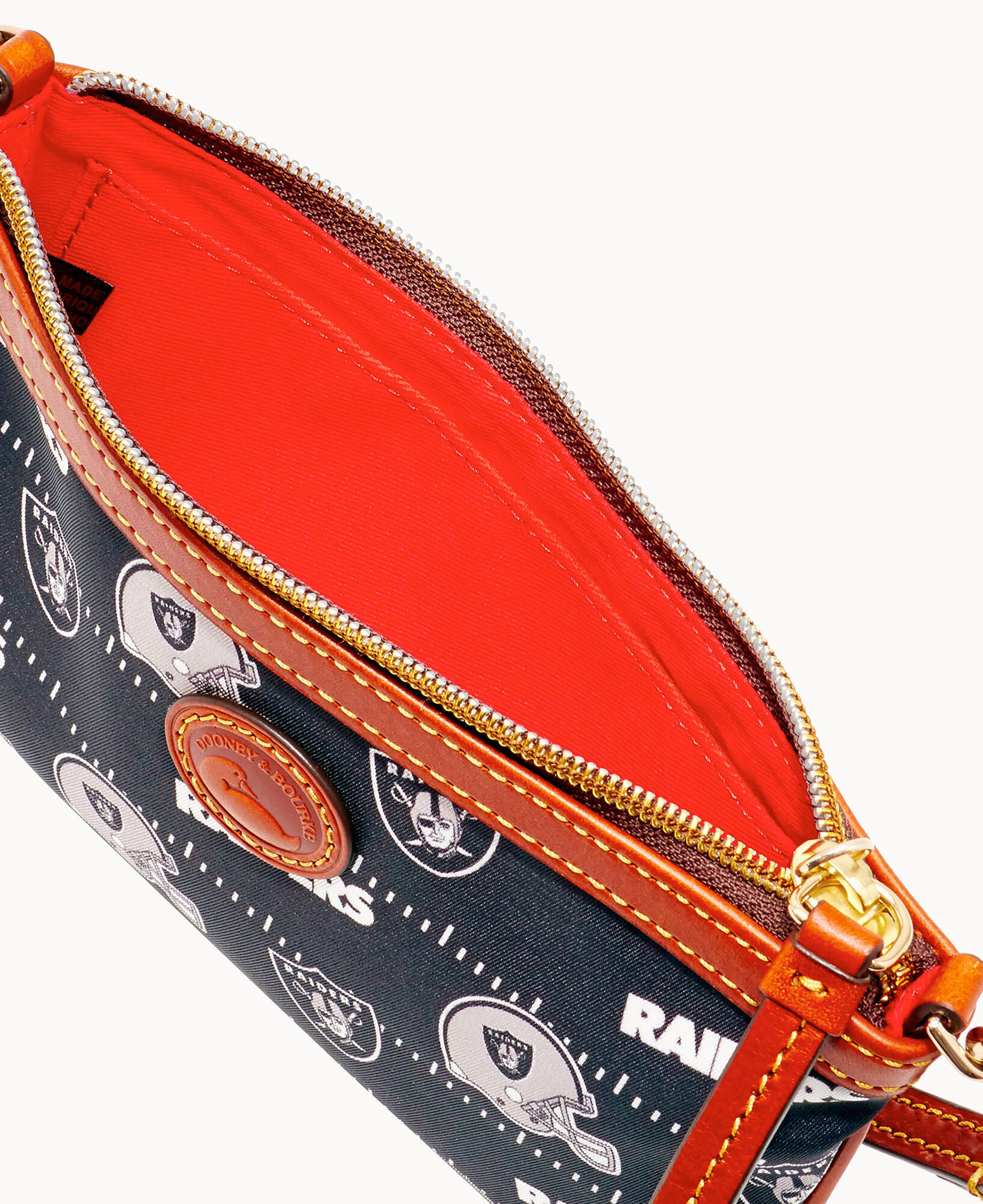 Dooney Bourke NFL Raiders Large Slim Wristlet