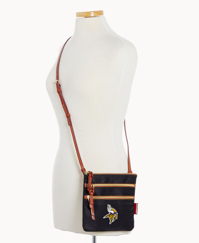 NFL Vikings North South Triple Zip w ID holder