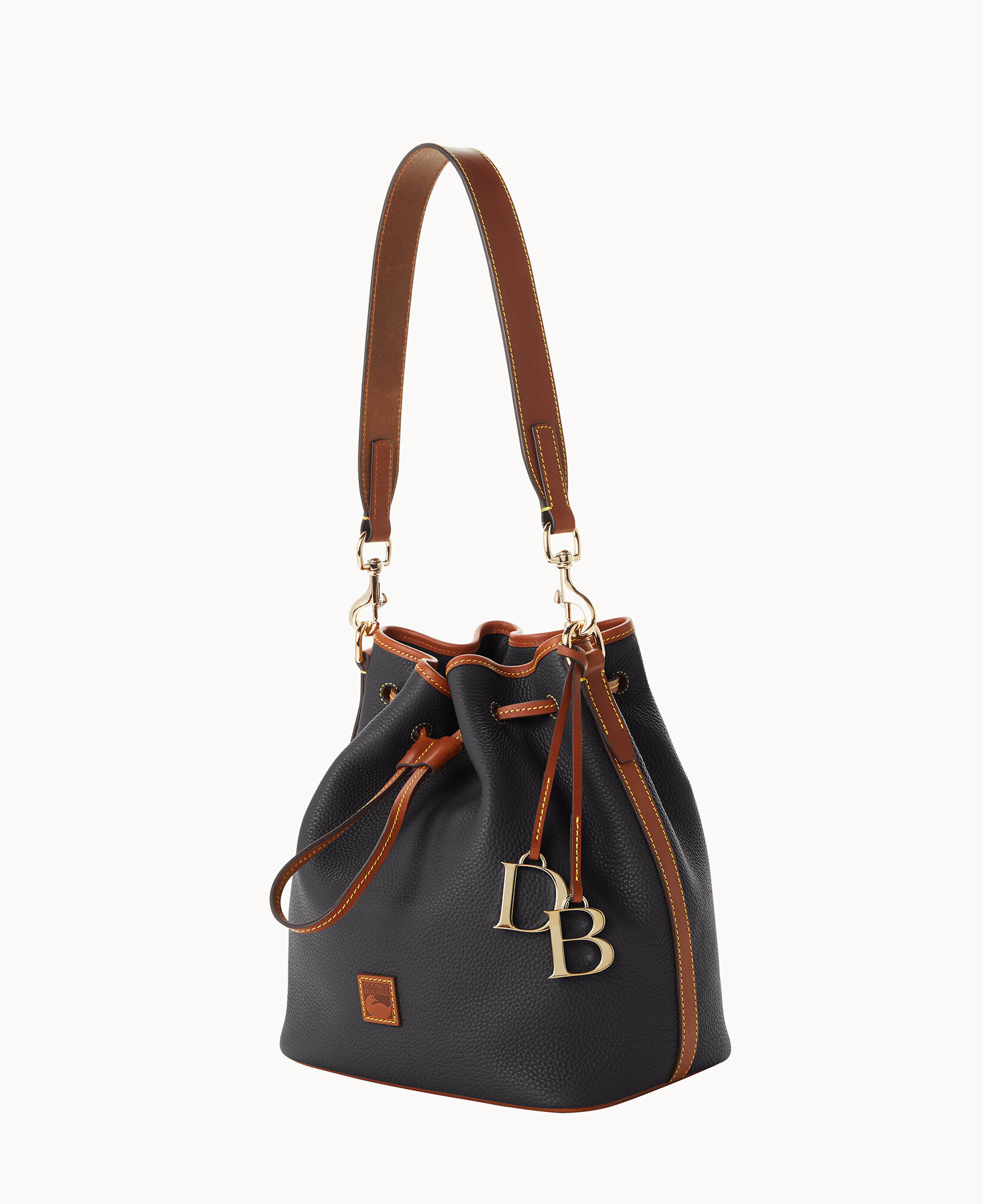 leather drawstring bag