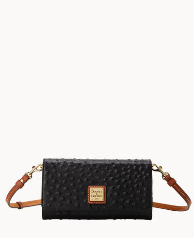 Ostrich Daphne Crossbody Wallet
