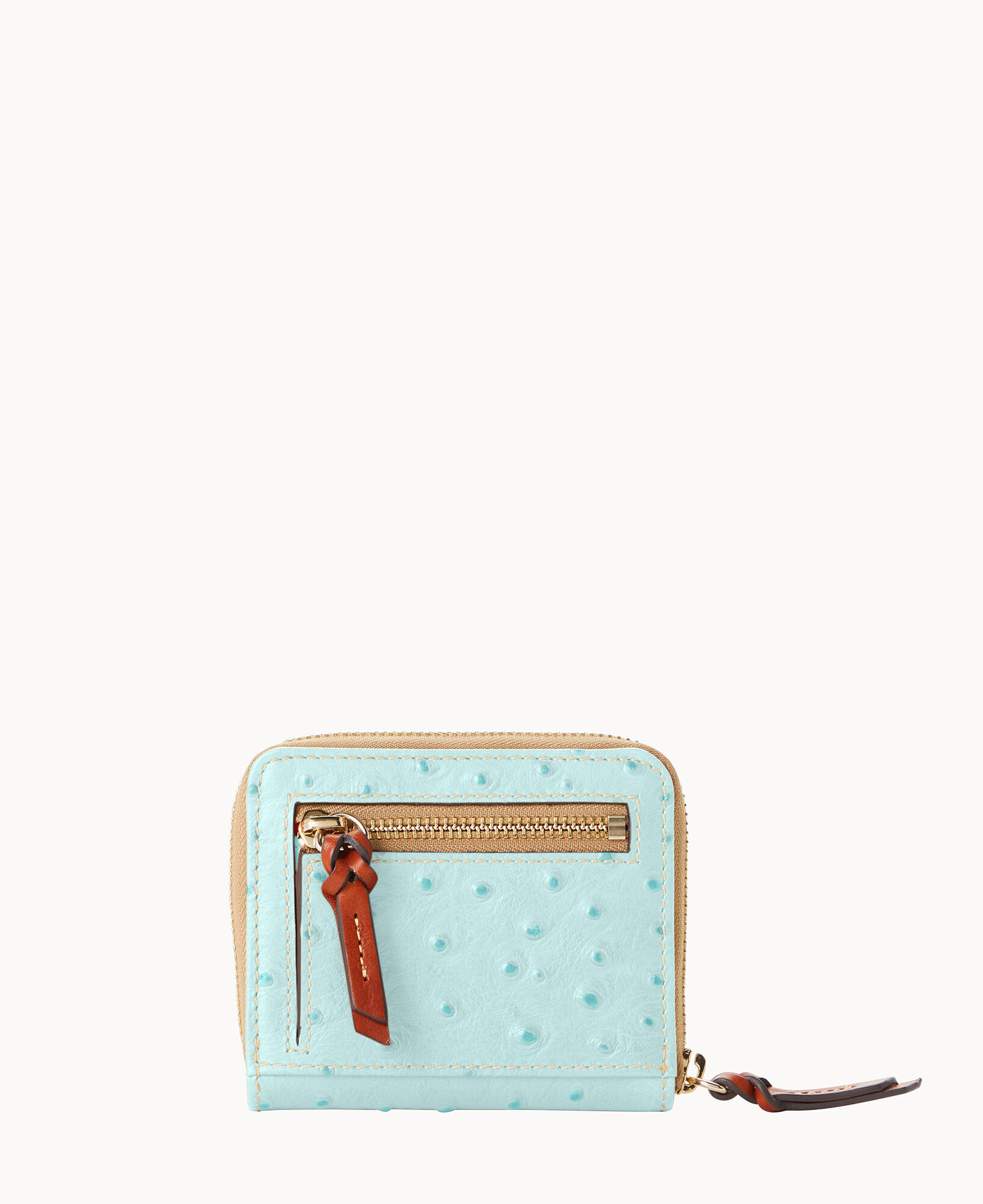 Dooney Bourke Ostrich Small Zip Around Wallet