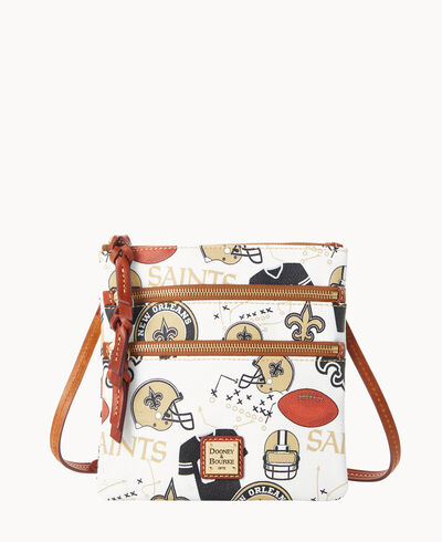 NFL Saints N S Triple Zip Crossbody