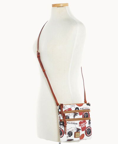 NFL Falcons North South Triple Zip Crossbody