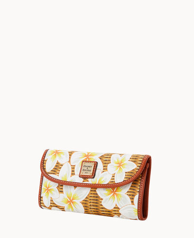 Plumeria Continental Clutch