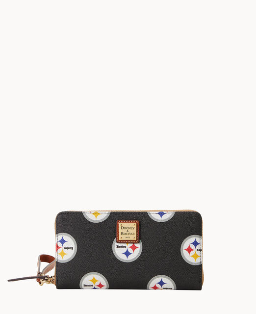 NFL Steelers Large Zip Around Wristlet