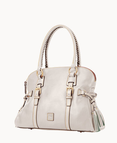 Florentine Domed Buckle Satchel