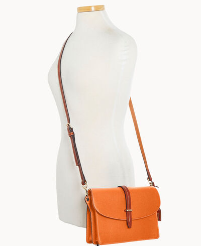 Pebble Grain Flap Crossbody